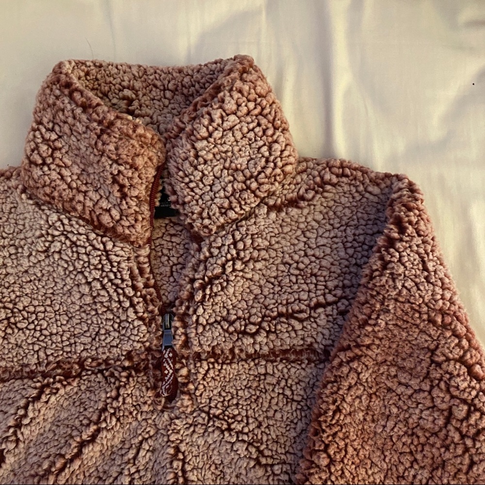 maroon sherpa pullover